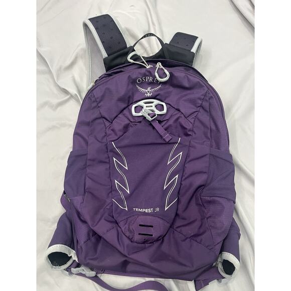 Osprey Tempest Jr Girls Youth Backpack AirScape Purple Hiking Camping School EUC - Picture 3 of 5